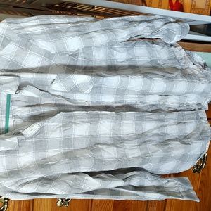 A New Day Gray And White Flannel Shirt
